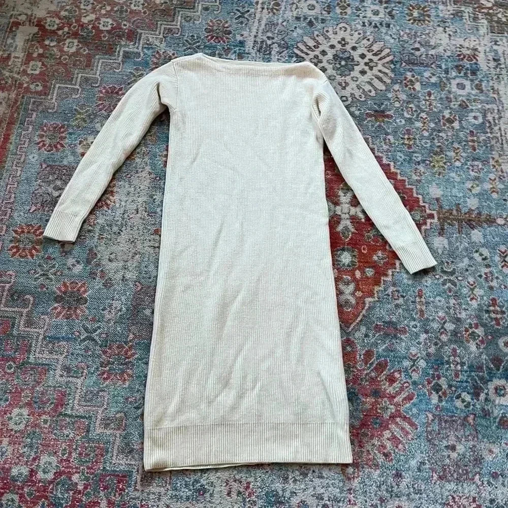 Ralph Lauren Cream WOOL Long Sleeve Dress